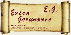 Evica Garunović vizit kartica